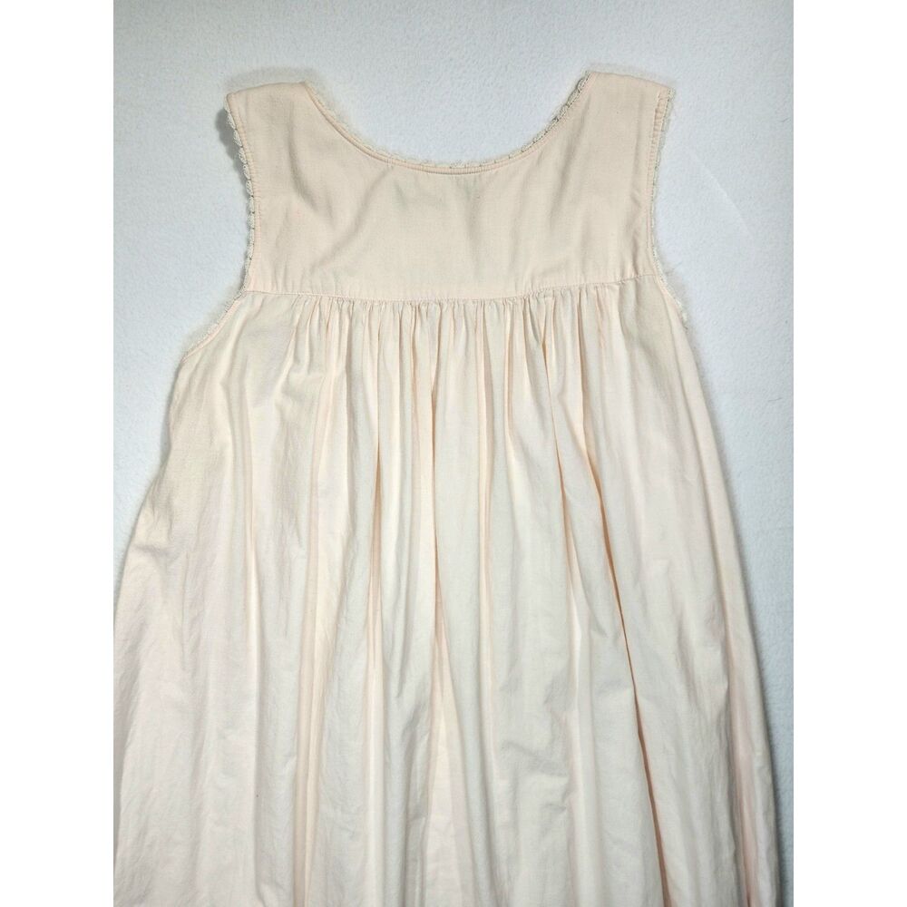 Vintage Victoria's Secret Gold Label Nightgown M Pink Cotton Cottagecore Maxi - Picture 5 of 11